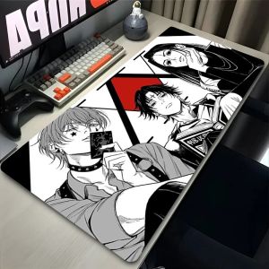 Mouse Pad Laptop Black and White Keyboard Pad Japan Anime Hisoka Kalluto Desk Mouse Mat PC H-hunter X H-hunter Gaming Mousepad