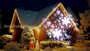 2025 New Christmas Projector Lights Outdoor IP65 Waterproof & Adjustable LED Dual-Head Christmas Snowflake Projector Lights Indoor Outdoor for Halloween Christmas Home Birthday Party and Garden Decoration