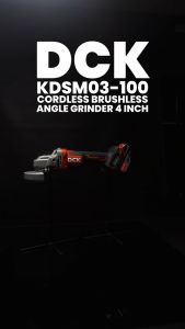 DCK KDSM03-100 Cordless Brushless Angle Grinder 4\\\" - Grinder Tanpa Kabel & Berkualitas Tinggi