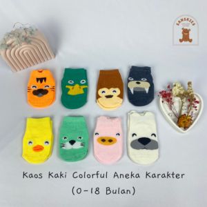 Kaos Kaki Anak Umur 0-18 Bulan Karakter Lucu & Murah SNI