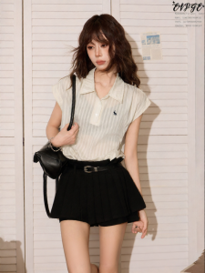 EVPGB | Áo Thun Polo Cổ Tim Tay Ngắn Slim Fit
