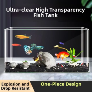 TEKANAI | Clear Acrylic Desktop Aquarium with Eco-Scaping and Self-Circulating System