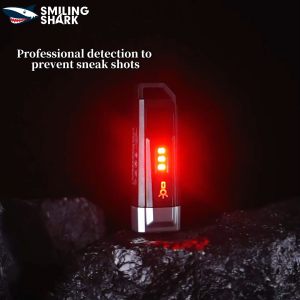 SMILING SHARK LED Flashlight 4Mode Red White Light Keychain Light Type-c Rechargeable Small Torch Light Waterproof Travel Essential TIP160