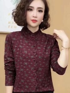QIAOXIZI | Printed Autumn Winter Loose Fit T-shirt for Women