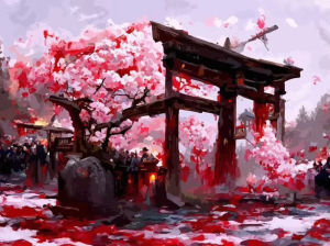 Jigsaw Puzzle 1000 Pieces Beautiful Japanese Temple With Cherry Blossoms In Bloom For Adults Stress Relief Puzzle Fun Present