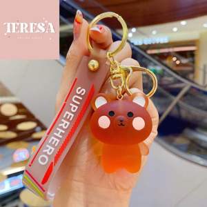 【TERESA】A6 Rantai Kunci Kristal Blush Haiwan Kartun 可爱水晶腮红动物钥匙扣 Cartoon Animal Crystal Blush Keychain 潮流树脂兔子钥匙链/情侣挂件