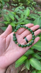 vòng tay ngọc bích tự nhiên mix tì hưu ngọc bích vip và charm bi cầu vang tây vòng tay đá phong thuỷ trang sức thiết kế đủ hoá đơn thẻ bảo hành