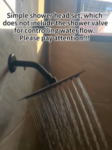 JUNMO Bathroom Rain Shower Head Stainless Steel 6 8 10 12 Inch Square
