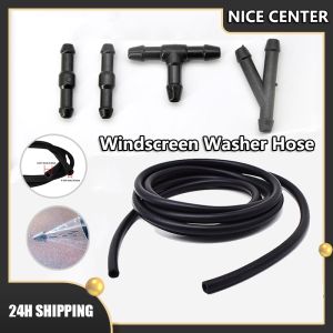 2M Car Windscreen Washer Hose Windscreen Washer Pipe Wiper Rubber Spray Hose With Connectors T/Y Kit