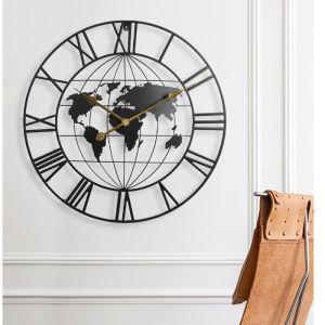 Minimalist Nordic Style Creative Fashion Wall Clock Iron Retro Design Mute Clocks for Home Decor Office Hanging Wall Watch 60cm