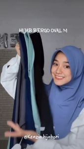 HIJAB BERGO INSTAN OVAL M /BERGO KENZIA OVAL M /HIJAB INSTAN JERSEY [ITY] PREMIUM UKURAN M