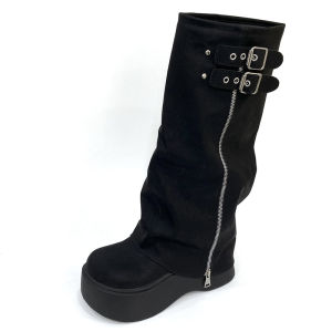 Trendy Over-Knee Boots Womens 2024 Autumn Winter New Small Size Thick Bottom Pant Boot Shoes Anti-Slip Fashion Boots