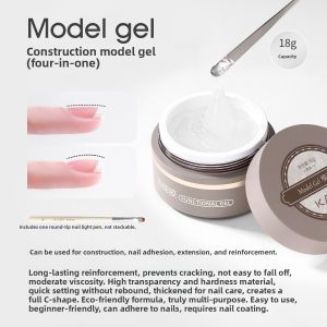 Kasi | Gel Polish for Acrylic Nails with Clear Shape Adhesive for Rhinestones