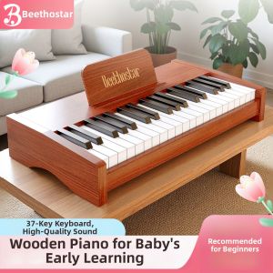 BEETHOSTAR | Wooden Beginner Kids Educational Electronic Piano 37 Keys