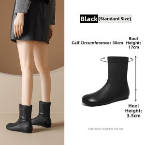 Agsdon | Summer Suitable Elastic Thin Black Thick-soled Boots