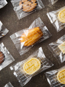 Transparent French Madeleine Green Bean Cake Packing Bag Snowflake Crisp Cookies Machine Seal for Fisher Price Slice Pound Cake