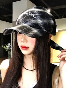 BAOYINFEI | Summer Trendy Black Check Letter Embroidered Snapback