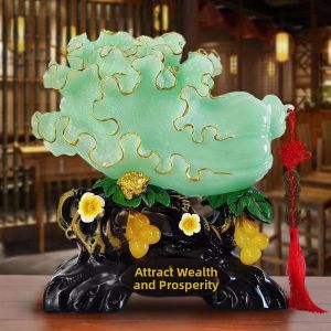 LIWAN | Prosperity Symbolizing Jade Cabbage Decor