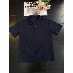 CHENMU | Men Polo Shirt Deep Gray Straight Shoulder Ice Silk Summer Cool Sensation