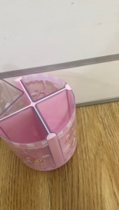 PEN HOLDER - New Pink Girls Heart Desktop Rotating Makeup Brush Holder Student Desk Storage Stationery and Miscellaneous Pen Holder