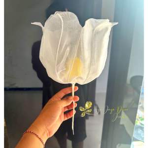 Artificial Flower Bunga Lilly / Kap Bunga Dekorasi / Bunga Hias / Giant Flower Premium / Kelopak Bunga Dekorasi bahan kain organdi