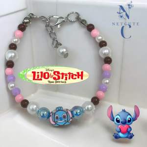 [BUY 2 GET HADIAH]  Gelang Lilo Stitch (13cm) NETCUTE Gelang Anak / Gelang Manik / Aksesoris Anak