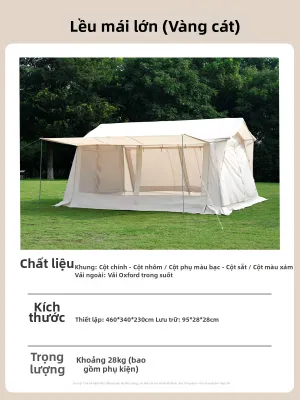 GLAMPING | Lều Trại Dã Ngoại Thiết Kế Hầm Núi Rộng Rãi 1 Phòng Ngủ 1 Phòng Khách