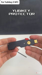 YubiKey Protective Case - CNC Aluminum Alloy Cover Scratch Resistant & Anti-Bend Easy to install