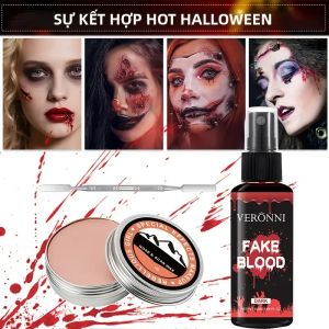 Bộ Máu Giả Thực Tế 3 Món Để Tạo Hiệu Ứng Vết Thương Gel Mô Phỏng An Toàn Lâu Dài Cho Halloween Và Nhập Vai