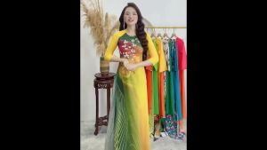 Bộ áo Dài lụa Nhật truyền thống in họa tiết 3D (nhiều mẫu)