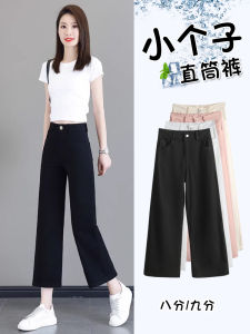 High Waist Wide Leg Jeans Womens Thin New Style Slim Straight Loose Small Size Spring Autumn Cotton Straight Cut Pants