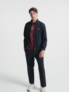 FILA CORE Men Knit Long‑sleeve Jacket Trendy Knit Casual Sports Simple Stylish F11M648508F