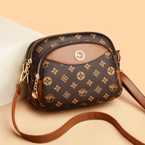 Trendy Large Capacity Multi-Layer Soft Leather Crossbody Bag for Women Summer Casual Versatile Single Shoulder Small Bag