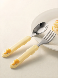TONGXINBUER | Infant Feeding Training Utensils Set Stainless Steel