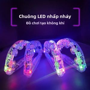Đồ Chơi Nhạc Cụ Cầm Tay Lục Lạc Đèn LED Nhiều Màu Sắc Nhấp Nháy Dùng Làm Quà Tặng Cho Tiệc Tùng Sinh Nhật Kỷ Niệm Giáng Sinh Cắm Trại