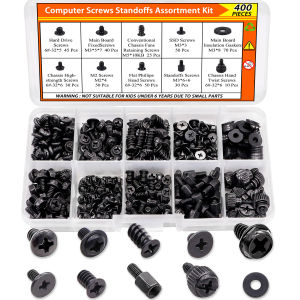 400PCS Computer Screws Motherboard Standoffs Screws PC Screws Laptop Screws PC Case Screws Fan Screws SSD Screws for HDD Hard