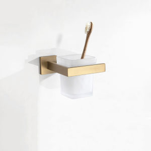 Brushed Gold Bathroom Accessories Hardware Towel Bar Rail Toilet Paper Holder Towel Rack Hook Soap Dish Toilet Brush