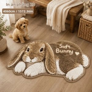 Thảm Hình Con Bò Hoạt Hình VIKAMA Với Họa Tiết Hoa Đáng Yêu Thảm Trải Sàn Chống Trượt Có Thể Giặt Được Cho Phòng Ngủ Trang Trí Nhà Cửa Lớp Lót PVC