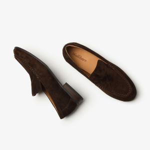 MIOLLIBARN | Suede Loafer Flats Leather Soft-soled Suede Slip-on