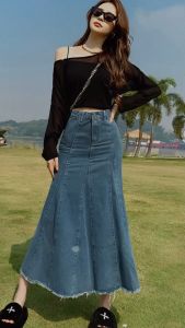 Váy đuôi cá vải thun Jeans co dãn thoải mái