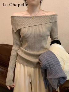 La Chapelle | Slimming and Revealing One-Shoulder Long Sleeve Knit Sweater