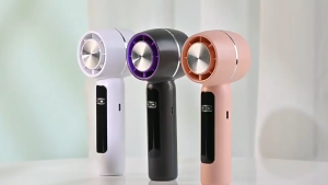 F19 Rechargeable Turbo Handheld Mini Fan with 199 Speeds | Powerful Cooling | LED Display | 3000mAh Battery