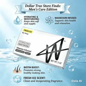 [USA] Xà Bông Tắm Nam W By Jake Paul Bar Soap Fresh Ice 141g (5oz) - Dưỡng Ẩm Bổ Sung Biotin & Magnesium Sảng Khoái Tươi Mát. 141 gram