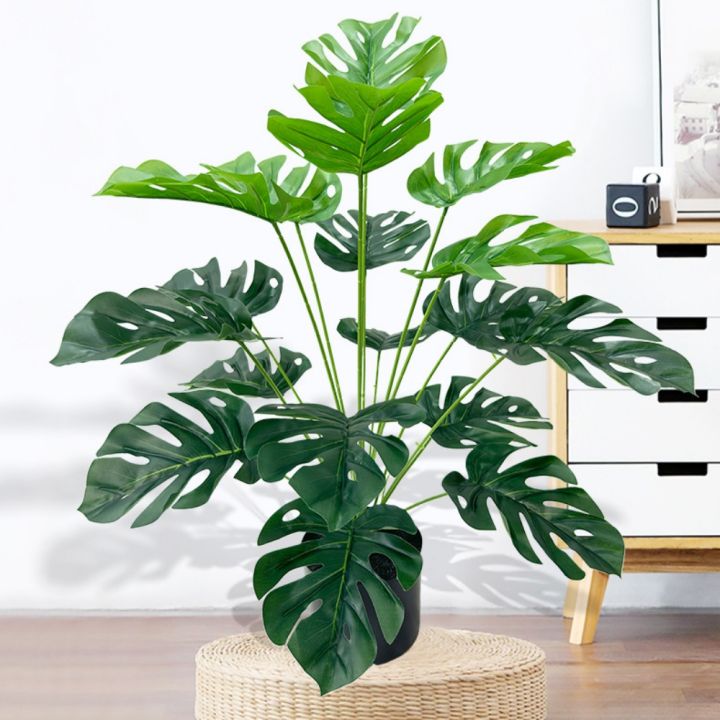 Turtle%20Leaf%20Hyphosis%20Big%20Artificial%20Plants%20White%20Green%20Leaves%20Bonsai%20Simulated%20Plant%20Potted%20For%20Room%20Decor%20Home%20Garden%20Desk%20Orna%20-%20Image%202