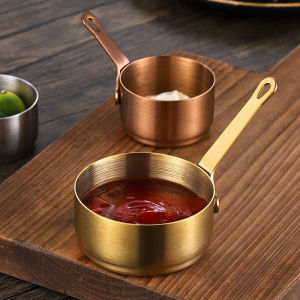 304 Stainless Steel Sauce Cup with Handle Saucer Dish Creative Restaurant Steak Sauce Cup Tomato Sauce Seasoning Bowl