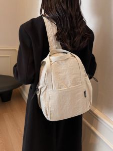 Lightweight Nylon Backpack Womens 2025 Style Commuter Bag Shoulder Crossbody Bag for Work Travel Soft Handle Style