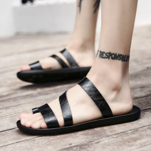 NUDANLAI | Mens Fashion Outdoor Slip-Resistant Korean Style Rubber Flip Flops