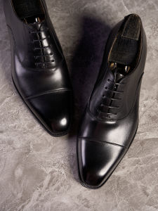 Mens Oxford Shoes Three-Way Buckle Wedding Shoes Increased Height 5cm Leather British Business Style Marriage Shoes