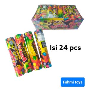 24 pcs PERMEN QEQE BOTTLE coklat coumpound butir warna warni