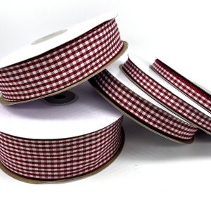 50Yards Gingham Ribbons for Wedding Christmas Party Decorations Gifts Wrapping DIY Crafts Bow Hair Plaid Ribbon Packaging Fabric